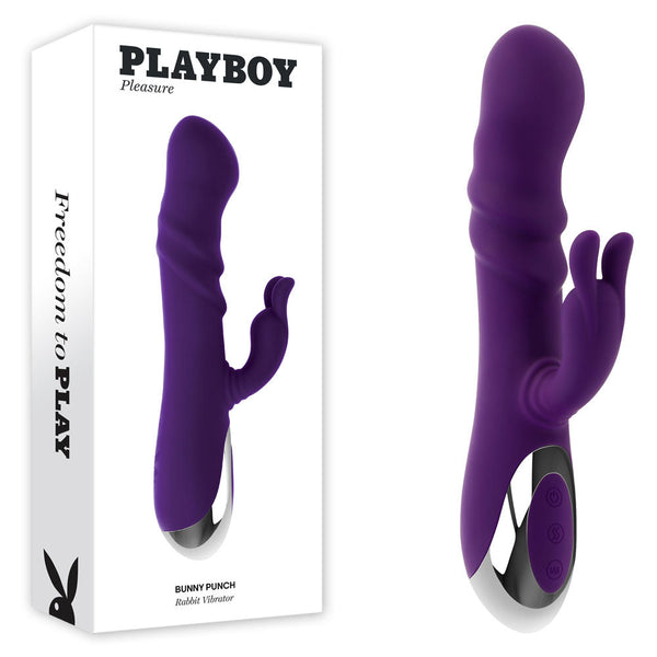 Playboy Pleasure Bunny Punch Purple 24.4 Cm Usb Rechargeable Twirling Rabbit  Rabbit s