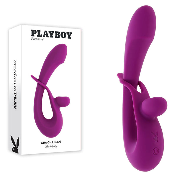 Playboy Pleasure Cha Slide Purple 20 Cm Usb Rechargeable Rabbit  Rabbit s