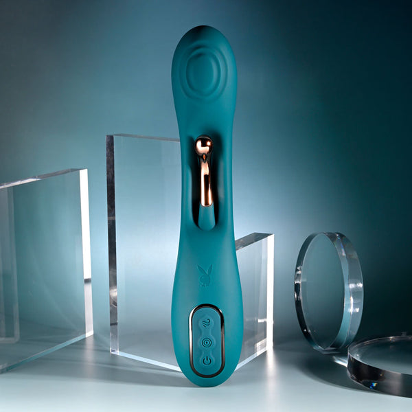 Playboy Pleasure Aurelie Green 22.7 Cm Usb Rechargeable  With Internal Flicker Wireless s