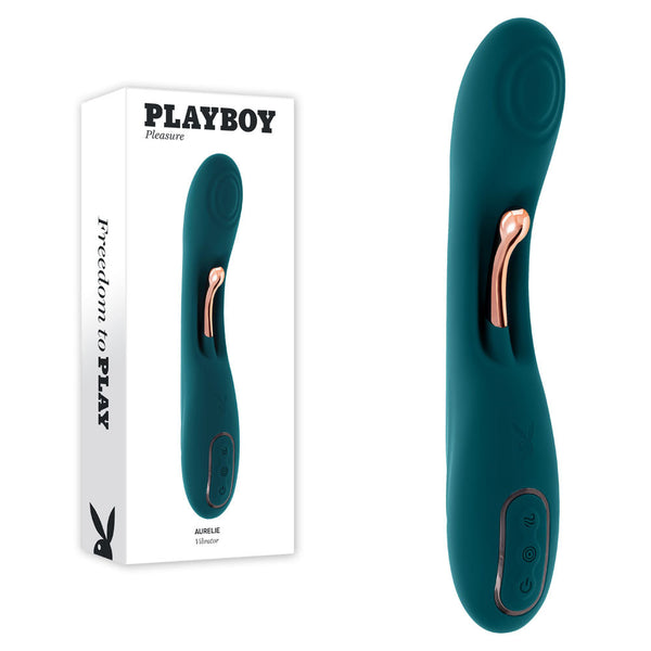 Playboy Pleasure Aurelie Green 22.7 Cm Usb Rechargeable  With Internal Flicker Wireless s