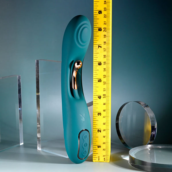 Playboy Pleasure Aurelie Green 22.7 Cm Usb Rechargeable  With Internal Flicker Wireless s