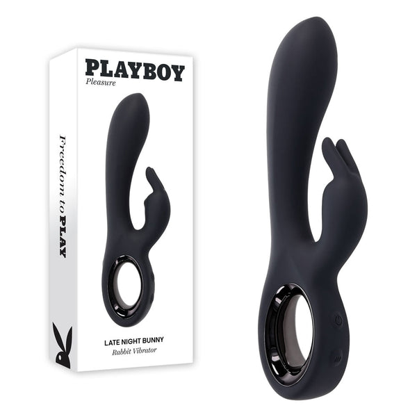 Playboy Pleasure Late Night Bunny Black 20 Cm Usb Rechargeable Rabbit  Rabbit s