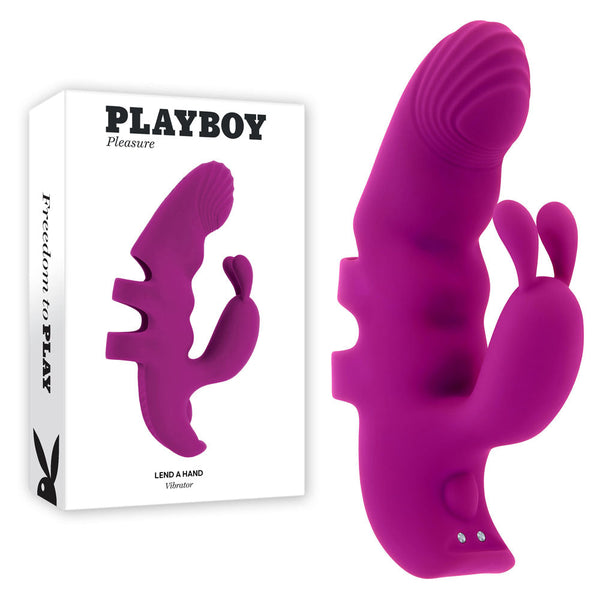 Playboy Pleasure Lend A Hand Purple Usb Rechargeable Finger  Wireless s