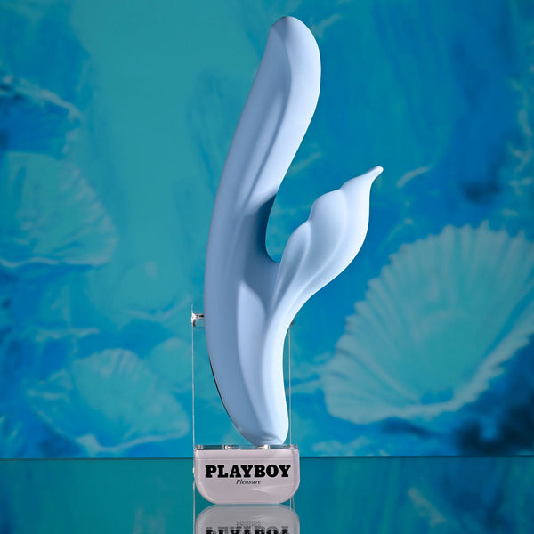 Playboy Pleasure In Bloom Blue 23.5 Cm Usb Rechargeable Thrusting Tapping & Heating Dual  Wireless s
