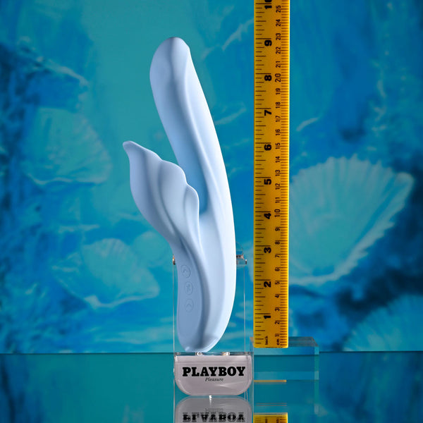 Playboy Pleasure In Bloom Blue 23.5 Cm Usb Rechargeable Thrusting Tapping & Heating Dual  Wireless s