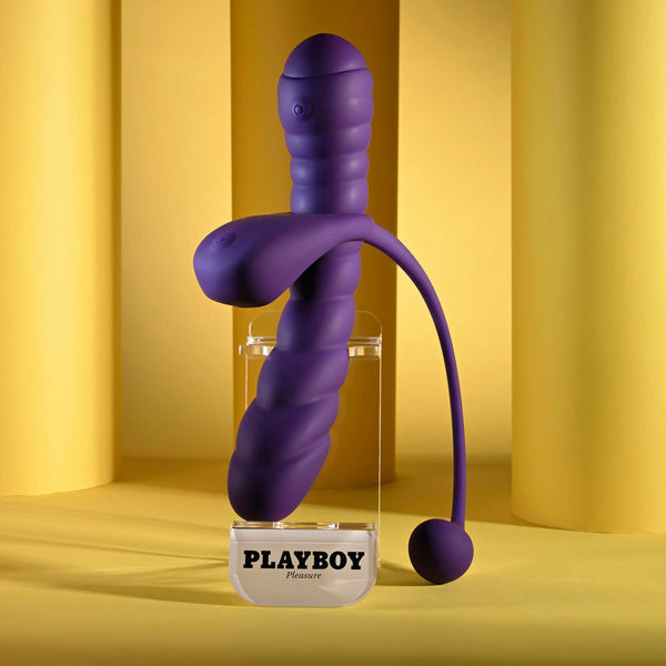 Playboy Pleasure Twisted Playground Purple Usb Rechargeable  And  Ring Kit Wireless s