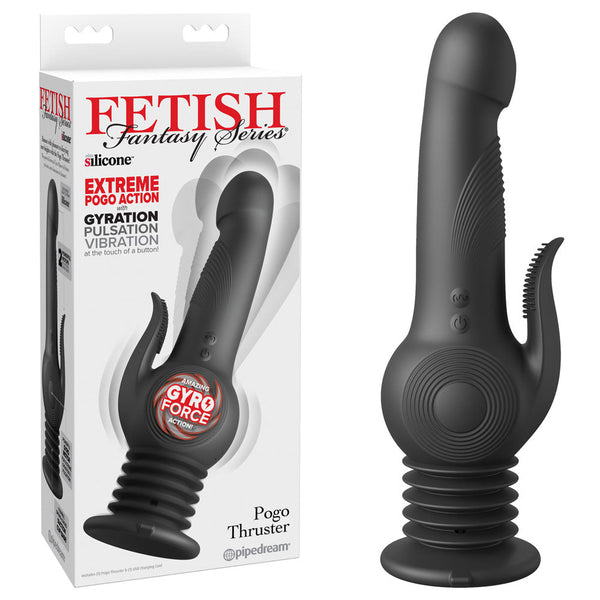 Fetish Fantasy Series Pogo Thruster Black Usb Rechargeable 23.5 Cm Gyrating Rabbit  Rabbit s