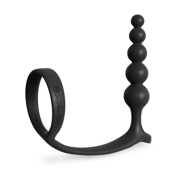 Anal Fantasy Collection Ass Gasm ring Beads Black Ring With Plug Anal Balls & Beads