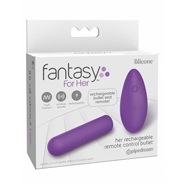 Fantasy For Her Rechargeable Remote Control Bullet Purple Usb With Wireless Bullets