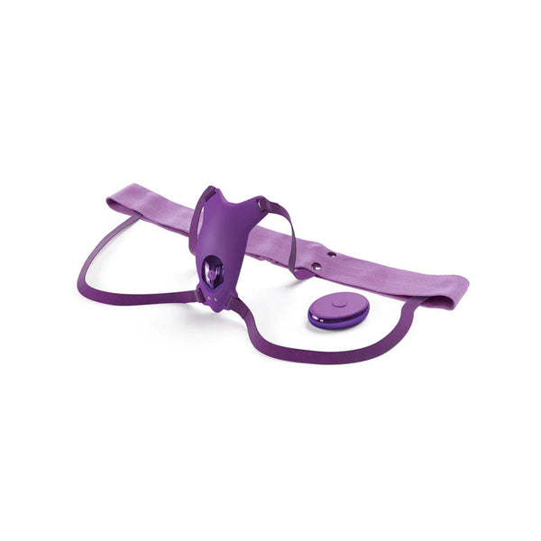 Fantasy For Her Ultimate Butterfly Strap On Purple Usb Rechargeable Stimulator Strap Ons