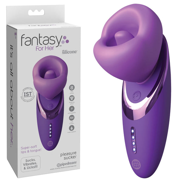 Fantasy For Her Pleasure Sucker Purple Usb Rechargeable Sucking Licking & Vibrating Stimulator Clitoral s
