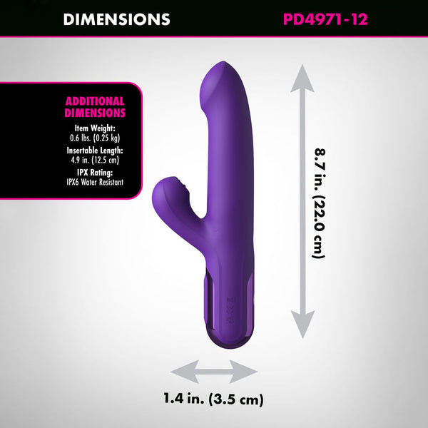 Fantasy For Her Super Sonix Thruster Purple Usb Rechargeable Thrusting Rabbit  Rabbit s