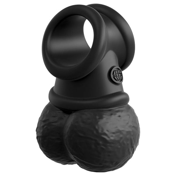 King  Elite The Crown Jewels Vibrating Silicone Balls Black Usb Rechargeable Ring  Rings