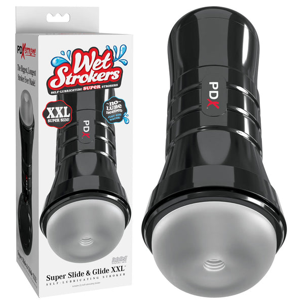 Pdx Wet Pussies Super Slide & Glide Xxl Clear Stroker Masturbators