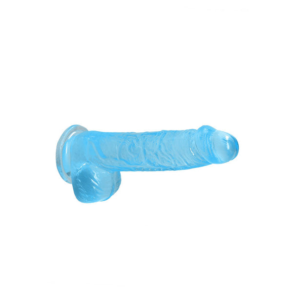 Realrock 6'' Realistic Dildo With Balls Blue 15.2 Cm Dong Realistic Dildos