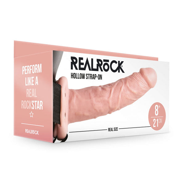 Realrock Hollow Strap On Flesh 20.5 Cm Strap Ons