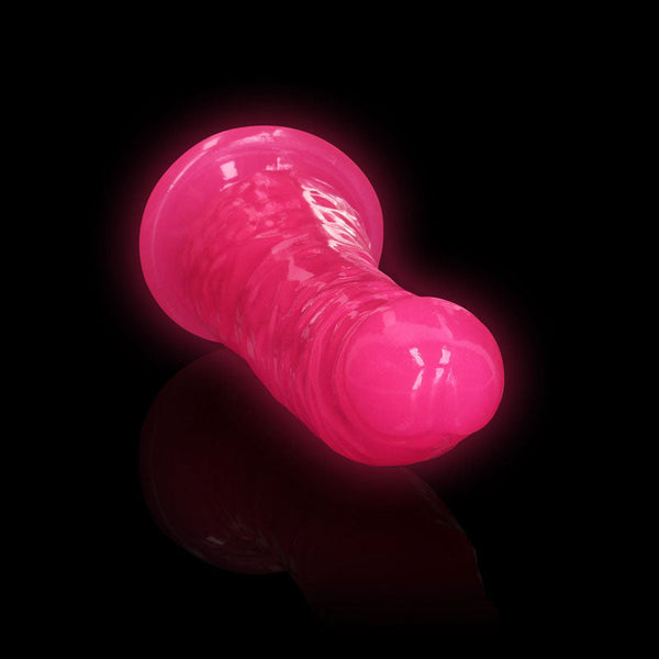 Realrock 15.5 Cm Slim Glow In The Dark Neon Pink (6'') Dong Realistic Dildos