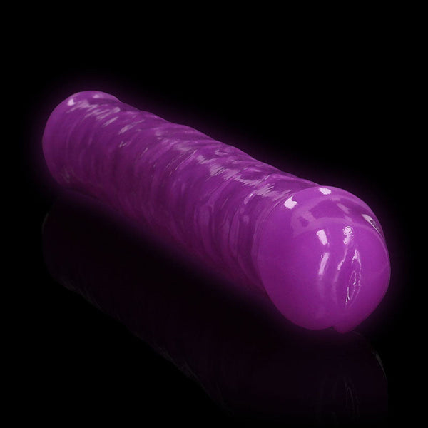 Realrock 38 Cm Double Dong Glow Purple (15'') Double Ended Dildos