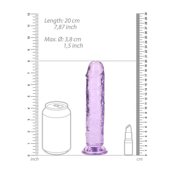 Realrock 18 Cm Straight Dildo Purple (7'') Dong Realistic Dildos