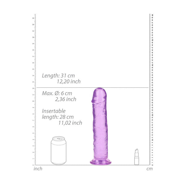 Realrock 31 Cm Straight Dildo Purple (11'') Dong Realistic Dildos