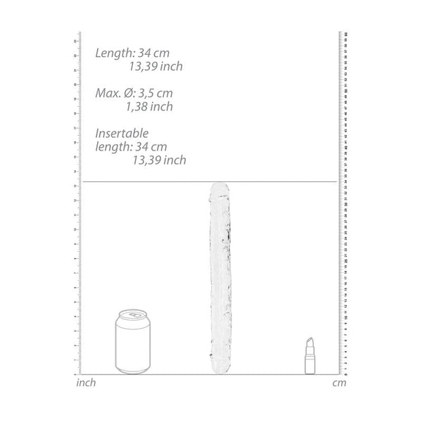 Realrock 34 Cm Double Dong Clear (14'') Double Ended Dildos