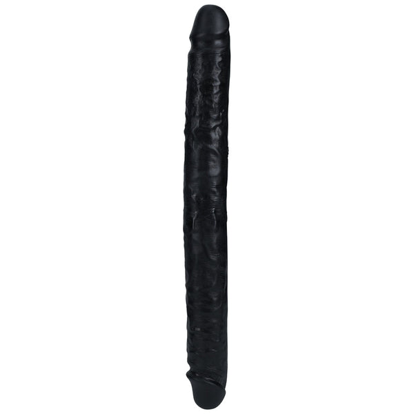 Realrock 35Cm Slim Double Dildo Black (14'') Dong Double Ended Dildos