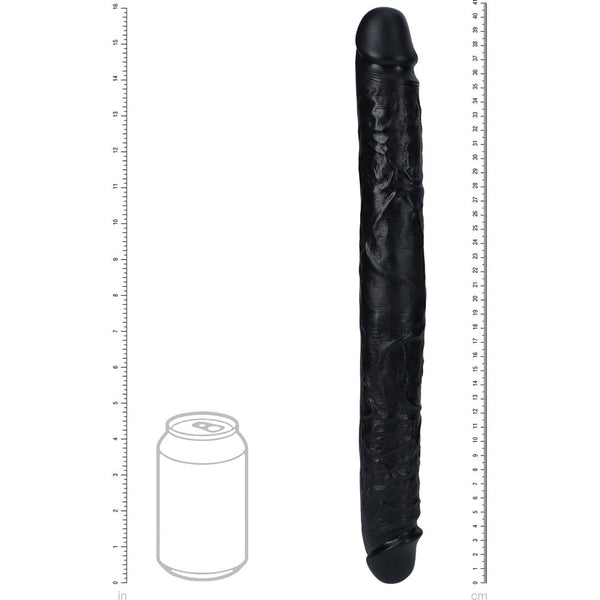 Realrock 40Cm Thick Double Dildo Black (16'') Dong Realistic Dildos