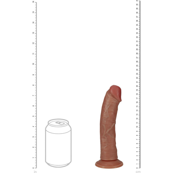 Realrock 20Cm Vibrating + Rotating  Tan 20.3 (8'') Usb Rechargeable And Dong Realistic Dildos
