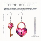 Veile Studios Romantic Key Heart Lock Acrylic Types And B Unisex New Collection Earrings