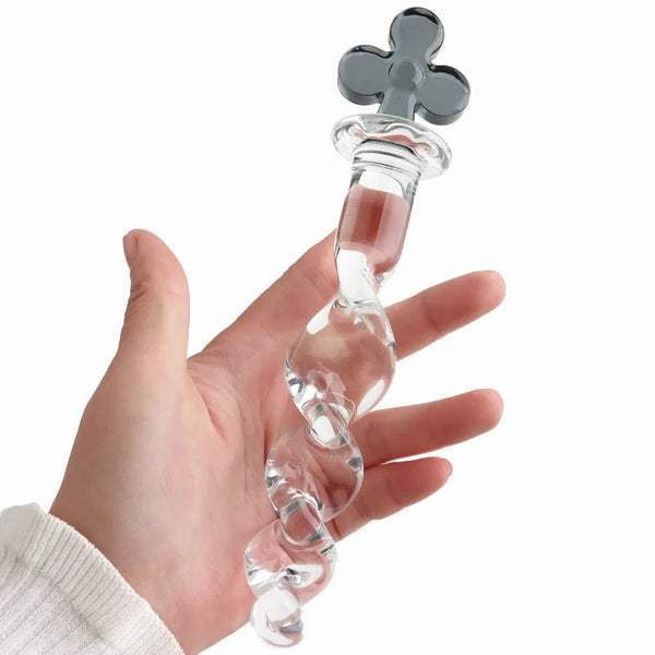 Poker Crystal Glass Body Wand Massager Colorful Butt Plug Dildos Anal Sex Toys For Female Male Gay Masturbation Tool Non Vibrating Butt Plugs