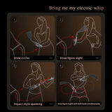 Electric  Whip 5 Level Stimulation Flogger Visual Lightning Sm Tool For Couples  Role Play Estim Sex Toy Floggers