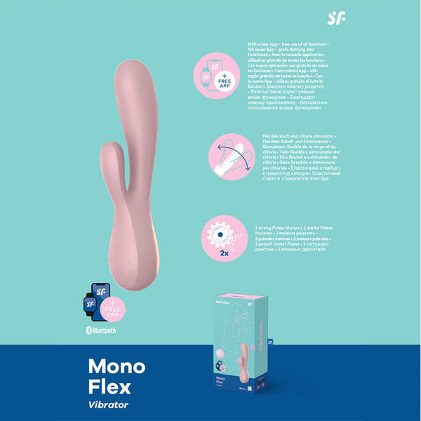 Satisfyer Mono Flex Mauve App Controlled Usb Rechargeable Rabbit  Rabbit s