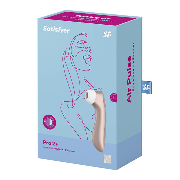 Satisfyer Pro 2+ Rose Gold Touch Free Usb Rechargeable Clitoral Stimulator With Vibration Suction s