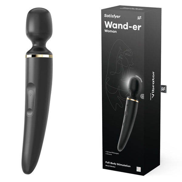 Satisfyer Wand Er Woman Black Usb Rechargeable Massager Massagers & Wands