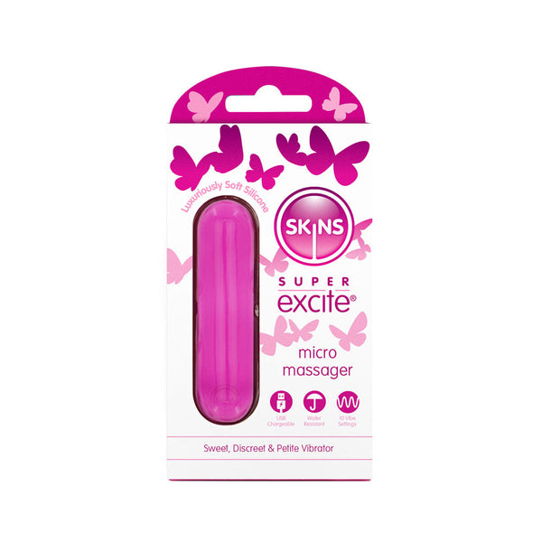 Skins Super Excite Rechargeable Pink Bullet Usb Bullets