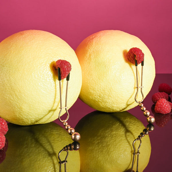 Selopa Beaded Nipple Clamps Rose Gold Set Of 2 Nipple & Clitoral Toys