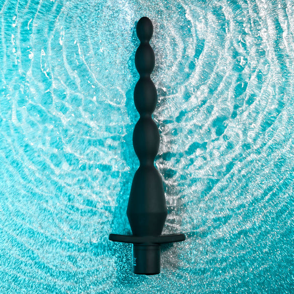 Selopa Vibrating Butt Beads Black 22 Cm Usb Rechargeable Anal Vibrating Butt Plugs