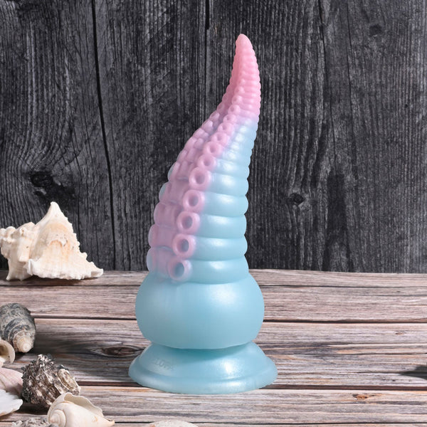 Selopa Stuck On You Blue Pink 19 Cm Usb Rechargeable Vibrating Tentacle Fantasy Dildo Fantasy Dildos