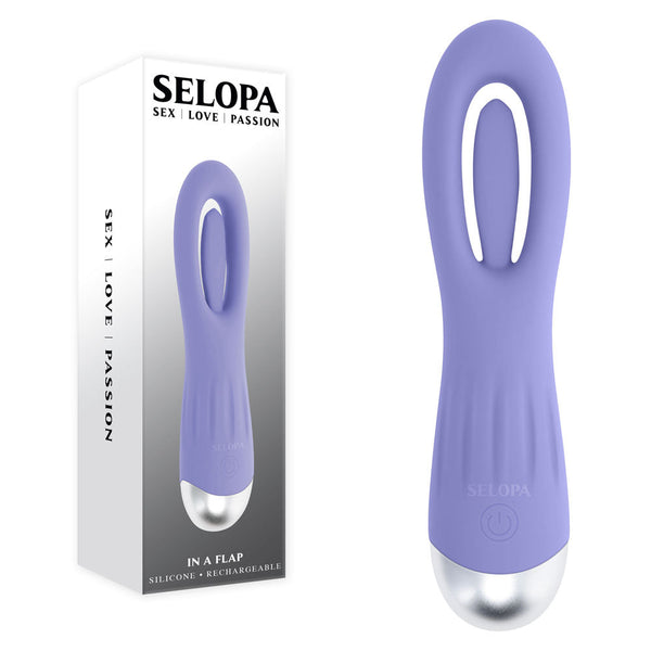 Selopa In A Flap Purple 15Cm Usb Rechargeable Flicking Stimulator Clitoral s
