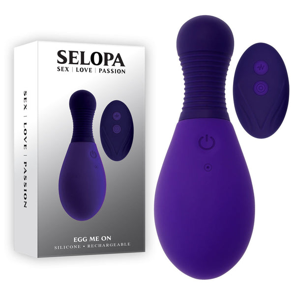 Selopa Egg Me On Purple 10Cm Usb Rechargeable With Wireless Remote Bullets