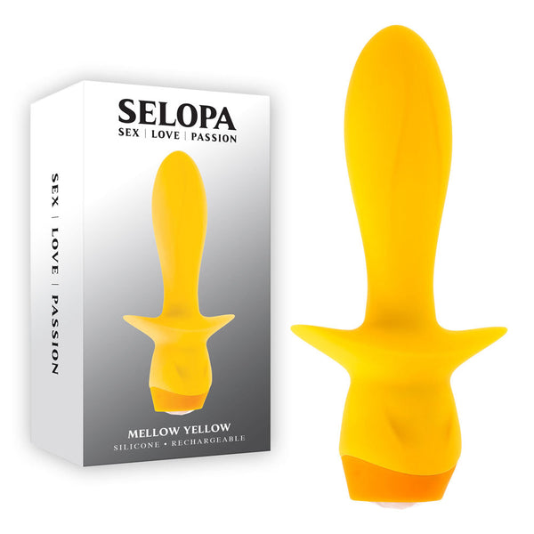 Selopa Mellow Yellow 13.5 Cm Usb Rechargeable Vibrating Anal Plug Vibrating Butt Plugs