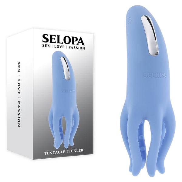 Selopa Tentacle Tickler Blue Usb Rechargeable Vibrating Stimulator Wireless s