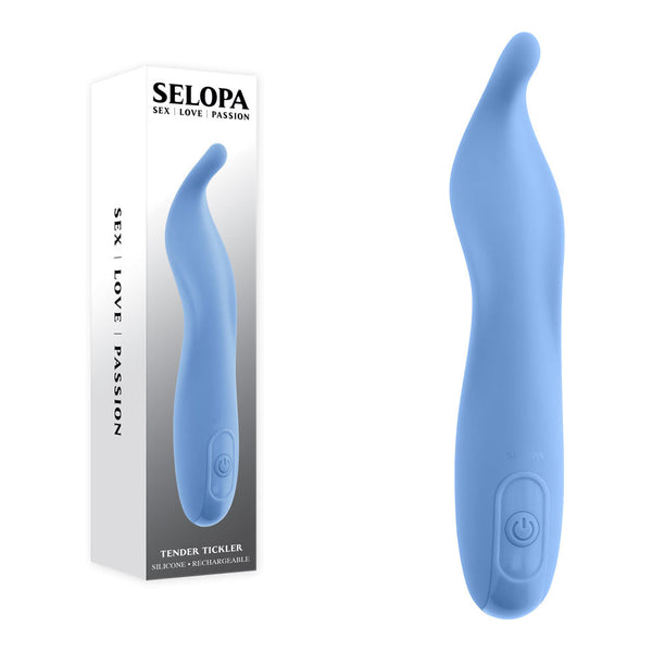 Selopa Tender Tickler Blue 16.2Cm Usb Rechargeable Pinpoint Stimulator Massagers & Wands