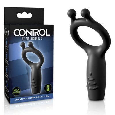 Sir Richards Vibrating Silicone Super C Ring Grey Usb Rechargeable   Rings