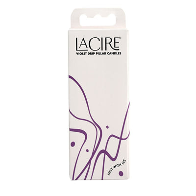 Lacire Drip Pillar Candles Violet Set Of 3 Sensation Play
