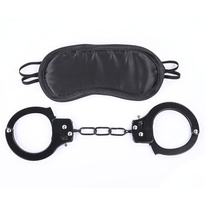 Sex & Mischief Shadow Cuff Kit Black 2 Piece Set Cuffs & Shackles
