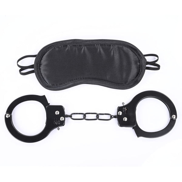 Sex & Mischief Shadow Cuff Kit Black 2 Piece Set Cuffs & Shackles