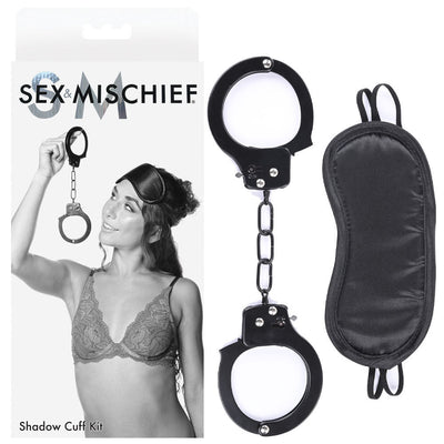 Sex & Mischief Shadow Cuff Kit Black 2 Piece Set Cuffs & Shackles