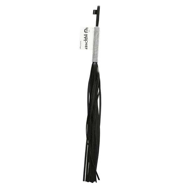 Sex & Mischief Sparkle Flogger Black/Sparkle 78 Cm Whip Floggers