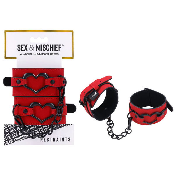 Sex & Mischief Amor Handcuffs Red Restraints Placeholder